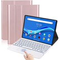 thumbnail image 1 of Magnetically Detachable Backlit Touchpad Bluetooth Keyboard Case for Lenovo Tab M10 HD (2nd Gen) 10.1" TB-X306 (2020),RoseGold, 1 of 7