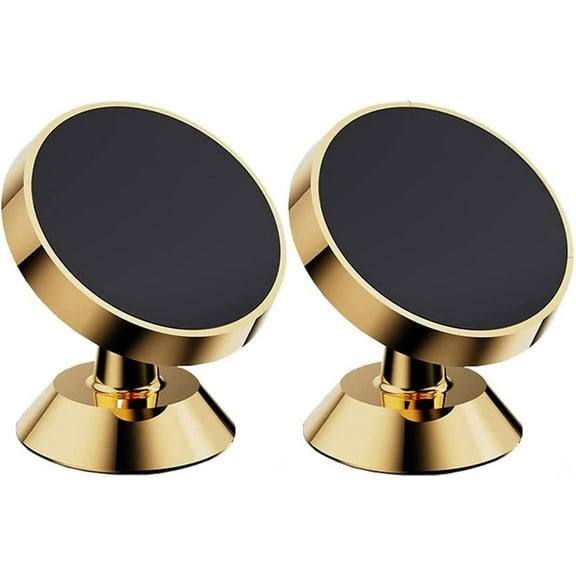 Magnetix 360 - Magnetic Phone Mount, Magnetix 360, Multipurpose Mobile Phone Holder 360 Degree Car Air Vent Grip Mount, Phone Holder for All Phones, Magnetic Phone Holder for Car (2pcs Gold)