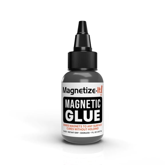 Magnetize-It! Odorless Magnetic Glue for Instant Grip, Black, 1 oz