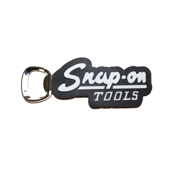 Magnetized Bottle Opener Logo Snap On Tools Vintage 1950 4 3/4" x 2 3/4" x 1/4" Magnet Toolbox Workbench Fridge
