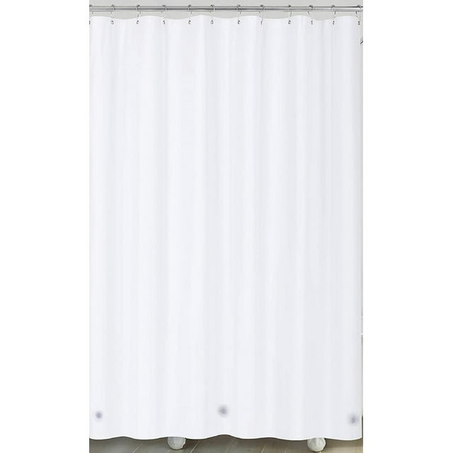 Shower Curtain Liner Waterproof White Solid Vinyl 70" x 72