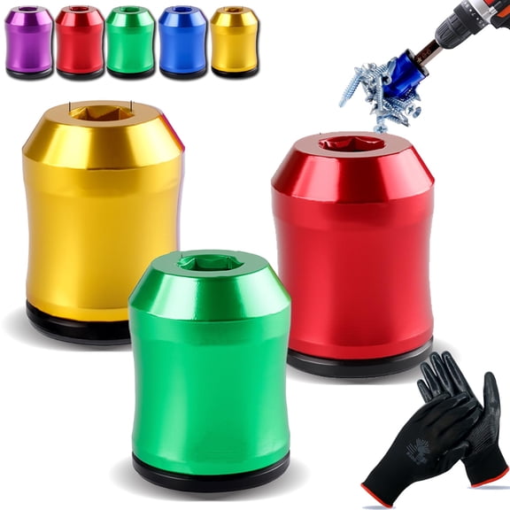 Magnetizer Demagnetizer Tool, 2-in-1 Magnetic Drill Bit Holder, 1/4 Inch/6.35mm Universal Hex Strong Power Screwdriver Head Drill Bit Holder Magnetizer