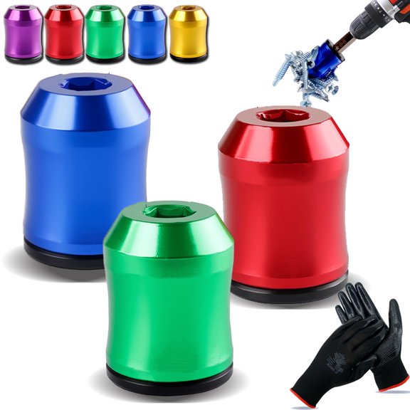 Magnetizer Demagnetizer Tool, 2-in-1 Magnetic Drill Bit Holder, 1/4 Inch/6.35mm Universal Hex Strong Power Screwdriver Head Drill Bit Holder Magnetizer