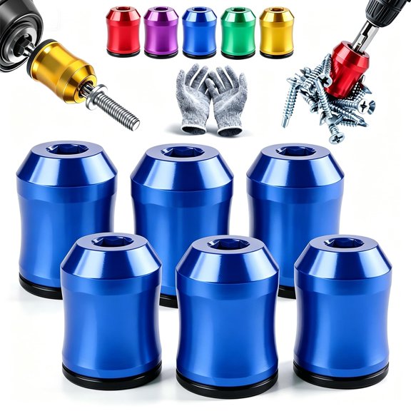 Magnetizer and Demagnetizer Tool, 2026 Upgraded Crewdriver Head Magnetic Ring,holder Screwdriver Head Magnetic Ring Universal Magnetizer for Hex Screwdrivers & Power Bits(6Pcs/A)