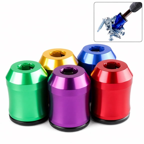 Magnetizer Demagnetizer Tool 5 Pack, 1/4 Inch (6.35mm) Universal Magnetic & Demagnetizer Ring Set for Drill Bits, Screwdriver Heads, Hex Bits & Fastener Tools, magnetic bit holder