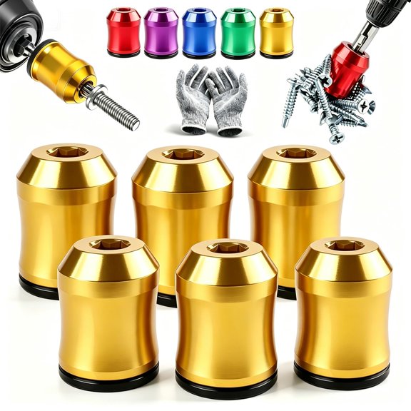 Magnetizer & Demagnetizer Tool Set, Screwdriver Head Magnetic Ring, Removable Bit Magnetizer & Demagnetizer Tool Set, Universal Magnetic Bit Holder for Hex Screwdrivers