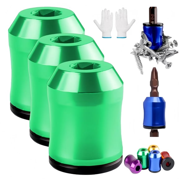 Magnetizer & Demagnetizer Tool Set – Screwdriver Head Magnetic Ring, Universal Magnetizer for Hex Screwdrivers & Power Bits