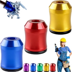Magnetizer & Demagnetizer Tool Set, Strong Magnetic Screw Ring, Universal Strong Screw Holder for Impact Drill, Removable Alloy Bit Magnetizer