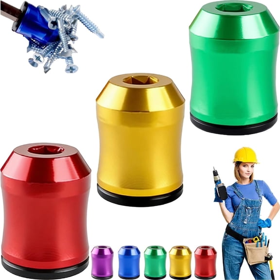 Magnetizer & Demagnetizer Tool Set, Strong Magnetic Screw Ring, Universal Strong Screw Holder for Impact Drill, Removable Alloy Bit Magnetizer