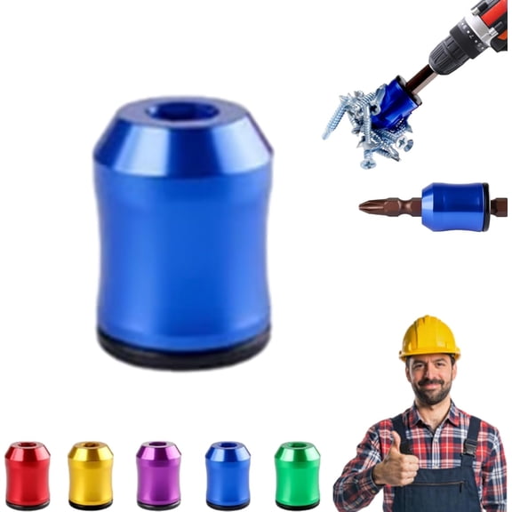 Magnetizer & Demagnetizer Tool Set, Universal Magnetic Screw Ring Head, Strong Magnetic Screw Ring, Fast Magnetize Demagnetize Small Tools, For Home Repair DIY Fix Magnetic Screw Holder (Blue)