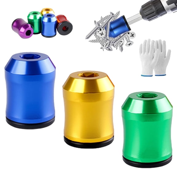 Magnetizer & Demagnetizer Tool Set, Universal Magnetic Screw Ring for Drill Bits & Screwdrivers