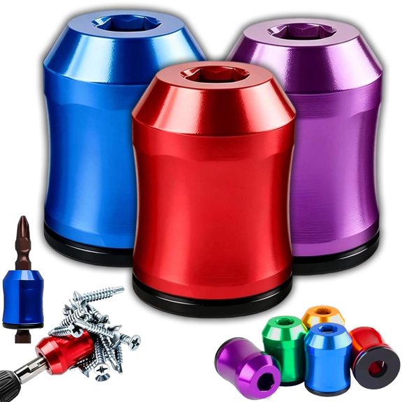 Magnetizer & Demagnetizer Tool Set, Upgraded Strong Magnetic Holder with Removable Magnetic Ring, for Hex Drivers & Bits
