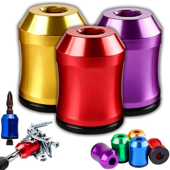 Magnetizer & Demagnetizer Tool Set, Upgraded Strong Magnetic Holder with Removable Magnetic Ring, for Hex Drivers & Bits