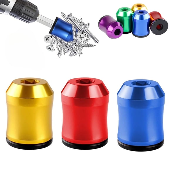 Magnetizer & Demagnetizer Tool Set with Universal 1/4 Inch Magnetic Screw Ring for Hex Screwdriver Use