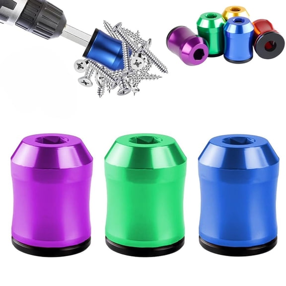 Magnetizer & Demagnetizer Tool Set with Universal 1/4 Inch Magnetic Screw Ring for Hex Screwdriver Use