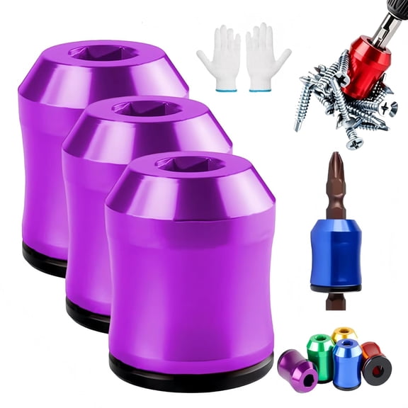 Magnetizer and Demagnetizer Tool, Upgrade Screwdriver Head Magnetic Ring Removable Household Tool Ultra-Strong Magnet Metal Screw Holder for Mechanics, Hex Screwdrivers & Power Bits