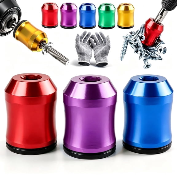 Magnetizer and Demagnetizer Tool, Upgrade Screwdriver Head Magnetic Ring Removable Household Tool Ultra-Strong Magnet Metal Screw Holder for Mechanics, Hex Screwdrivers & Power Bits