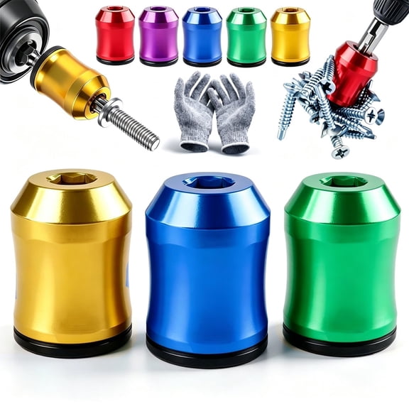 Magnetizer and Demagnetizer Tool, Upgrade Screwdriver Head Magnetic Ring Removable Household Tool Ultra-Strong Magnet Metal Screw Holder for Mechanics, Hex Screwdrivers & Power Bits