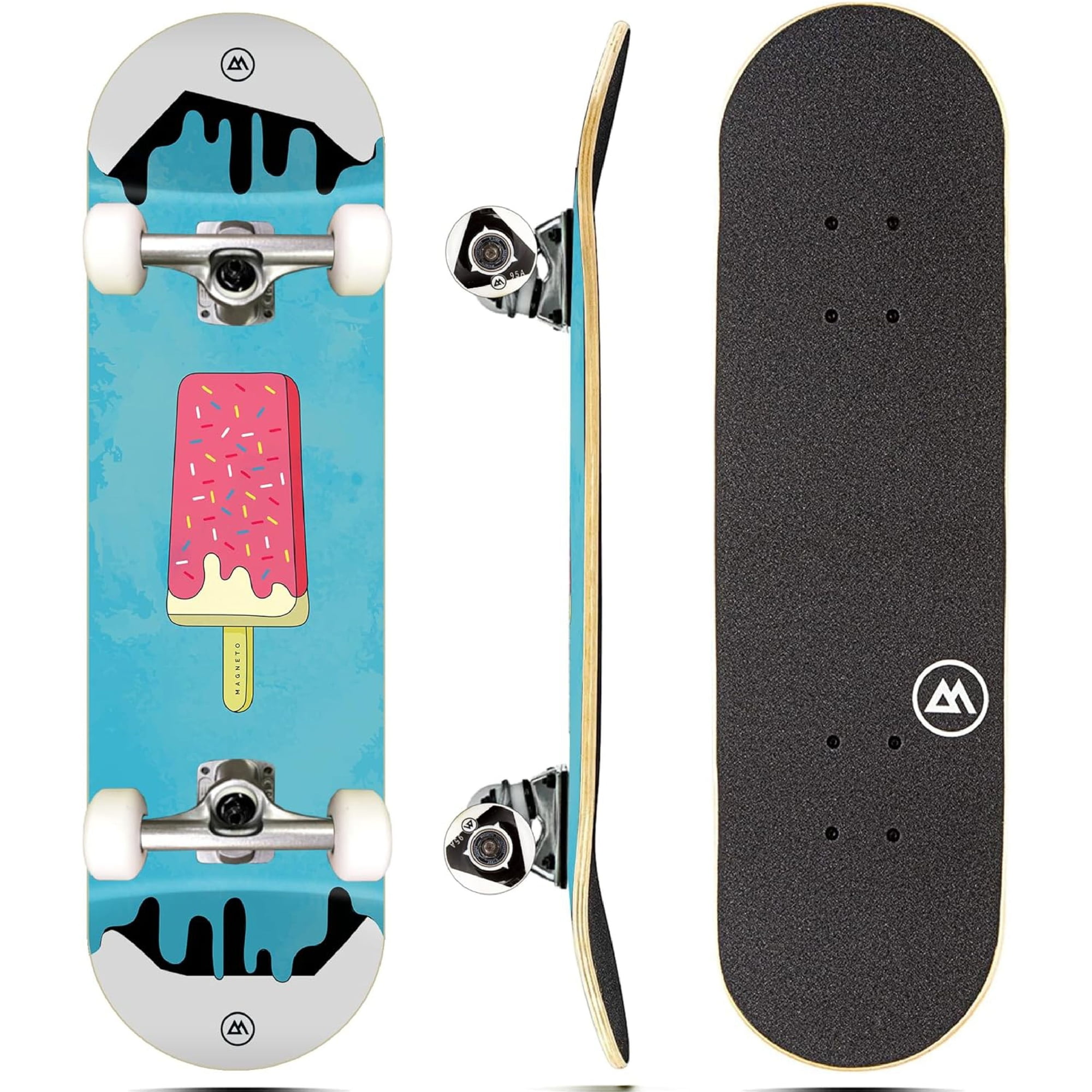 新品 KIDS weber SKATE DECK & TEE セット売り Magneto-Complete-Skateboard-27