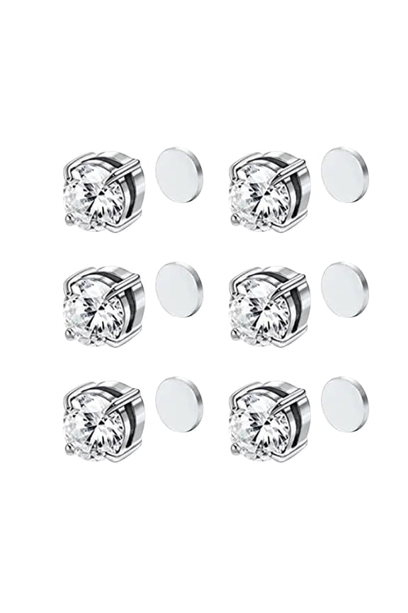 Magnetotherapy Earrings Non Piercing Ear Acupressure 3 Pairs Set For Men And Women Wellness