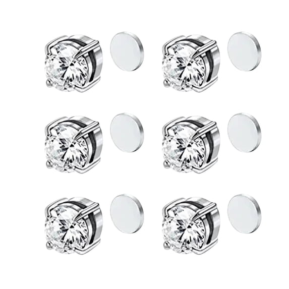 Magnetotherapy Earrings Non Piercing Ear Acupressure 3 Pairs Set Unisex Wellness