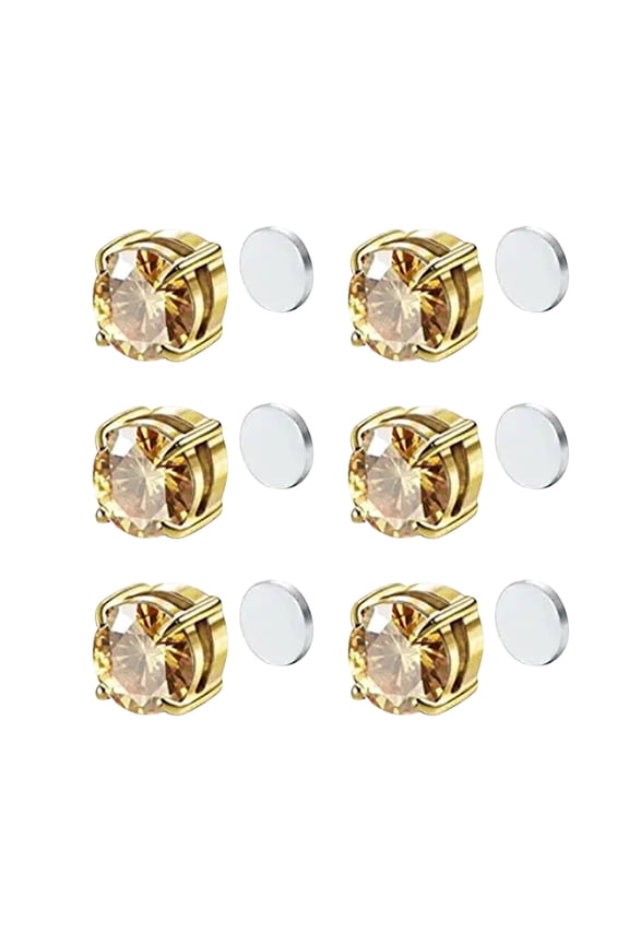 Magnetotherapy Earrings Non Piercing Ear Acupressure 3 Pairs Unisex Clip On Earrings For Wellness