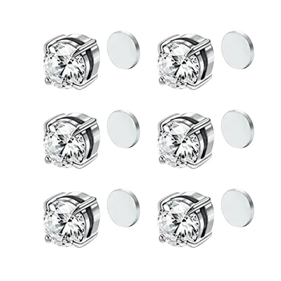 Magnetotherapy Earrings Non Piercing Ear Acupressure Stimulation 3 Pairs Set Unisex Jewelry