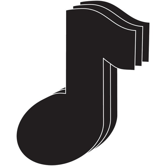 Die-Cut Magnetic - Large Single Color Music Note