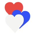 thumbnail image 1 of Die-Cut Magnetic - Large Tri-Color Heart, 1 of 7