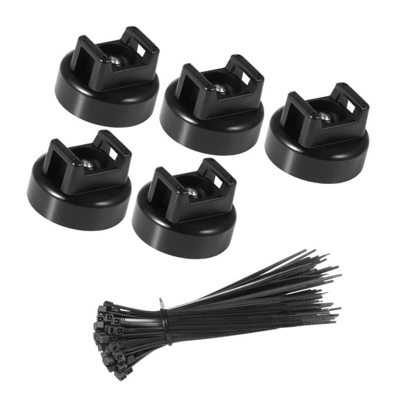 Magnets Secure Cable Tie Mounts 22mm Base Black Ties Included for Cable Fixing in Various Industrial Use