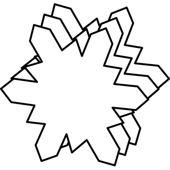 Magnets - Small Single Color Snowflake
