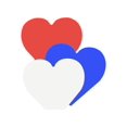 thumbnail image 1 of Magnets - Small Tri-Color Heart, 1 of 7