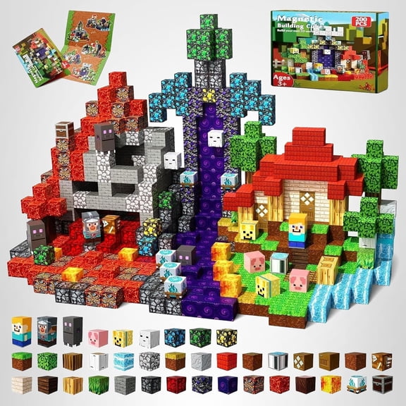 Magneverse Magnetic Blocks, Stacking Magnets, 200 Pieces