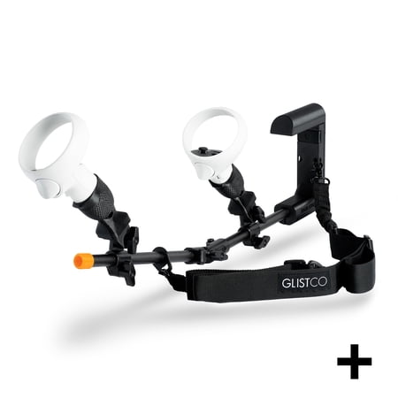 Magni Stock + - VR Accessory Carbon Fiber Controller Stock Rifle Adapter compatible with Quest,Quest 2,Quest Pro, Rift S, Black