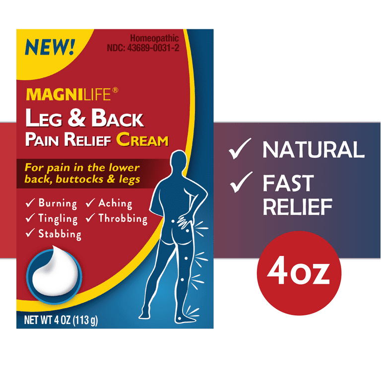 MagniLife Leg & Back Pain Relief, Fast-Acting for Sciatica Pain, Naturally  Soothe Burning, Tingling and Stabbing Pains - 125 Tablets