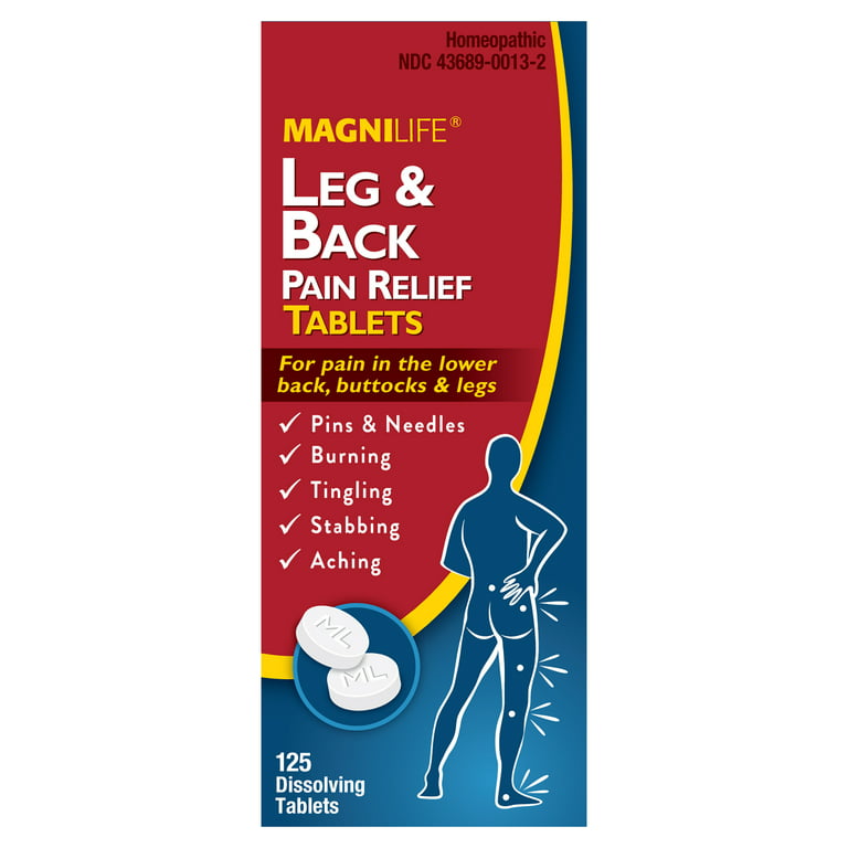 MagniLife Leg & Back Pain Relief, Fast-Acting for Sciatica Pain, Naturally  Soothe Burning, Tingling and Stabbing Pains - 125 Tablets