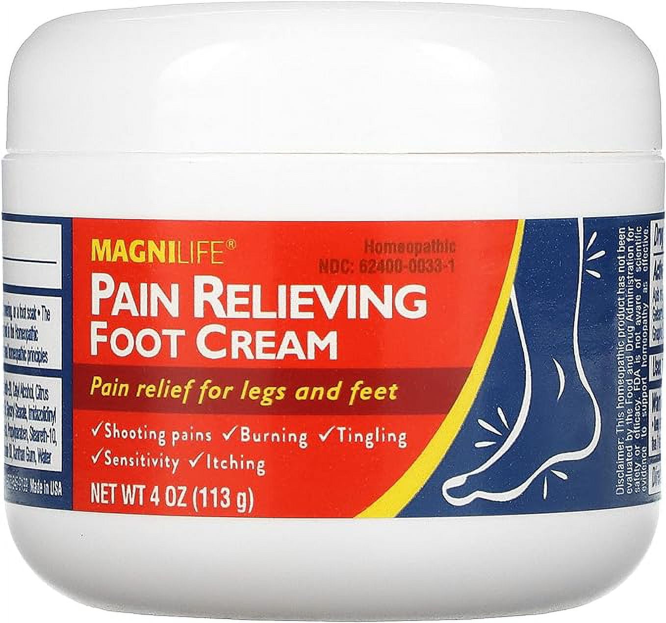 MagniLife Pain Relieving Foot Cream, AllNatural Moisturizing Foot Pain