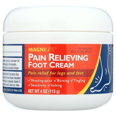 MagniLife Pain Relieving Foot Cream, Moisturizing Formula Relieves Pain, 4 oz.