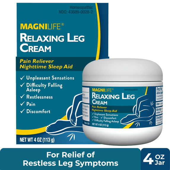 MagniLife Relaxing Leg Cream, Pain Reliever, 4 oz