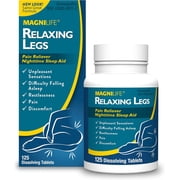 MagniLife Relaxing Legs, Natural Sleep Aid that Calms Jerks, Restlessness, Discomfort - 125 Tablets