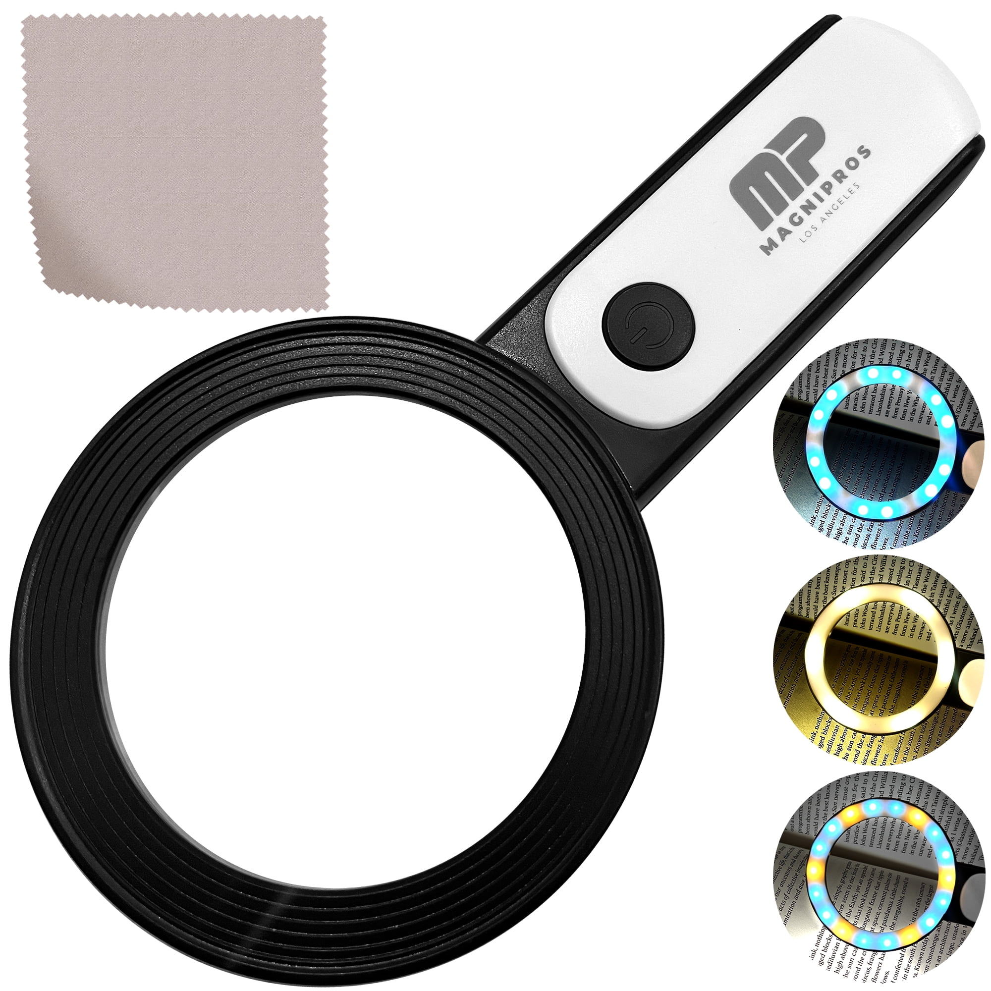 MagniPros 30X Illuminated Magnifying Glass LED Lighted Handheld