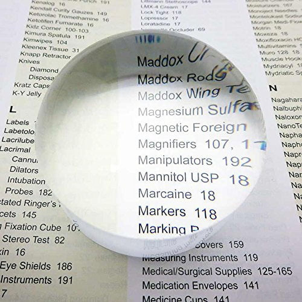 MagniPros 4X Crystal Clear Paperweight Magnifying Glass Dome Magnifier
