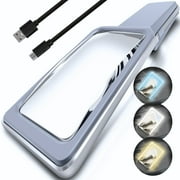 MagniPros 6X Rechargeable LED Magnifying Glass, Anti-Glare Lens & Full Dimmable Lighting to Relieve Eye Strain- Ideal for Reading, Crafting, Inspection, Seniors, Low Vision