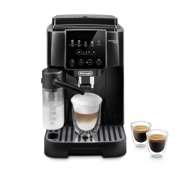 Magnifica Start Automatic Espresso Machine with Built-in Grinder & Auto Milk Frother 5 One-Touch Drinks, Easy Clean, Home Barista for Lattes, Cappuccinos & Iced Coffee, Over 1 lb ECAM22080B