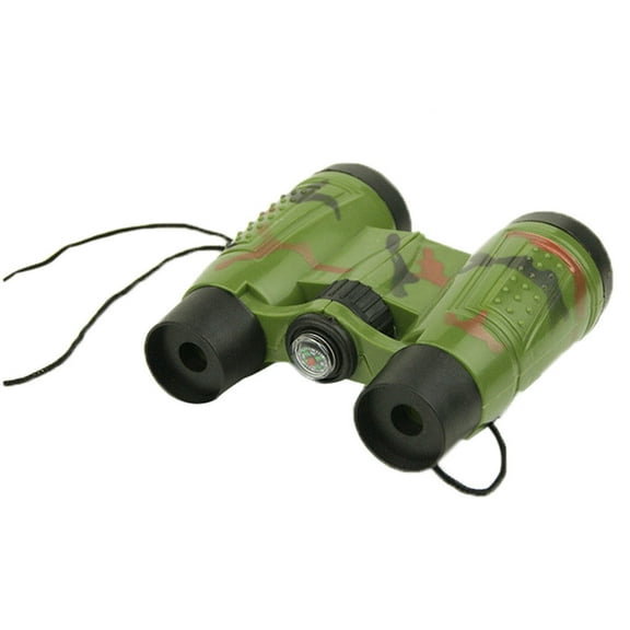 Magnification Toy Binocular Telescope - Educational Toy for Kids, 6X Magnification, 30mm Caliber, with Focus Knob and Breakaway Lanyard, Foldable