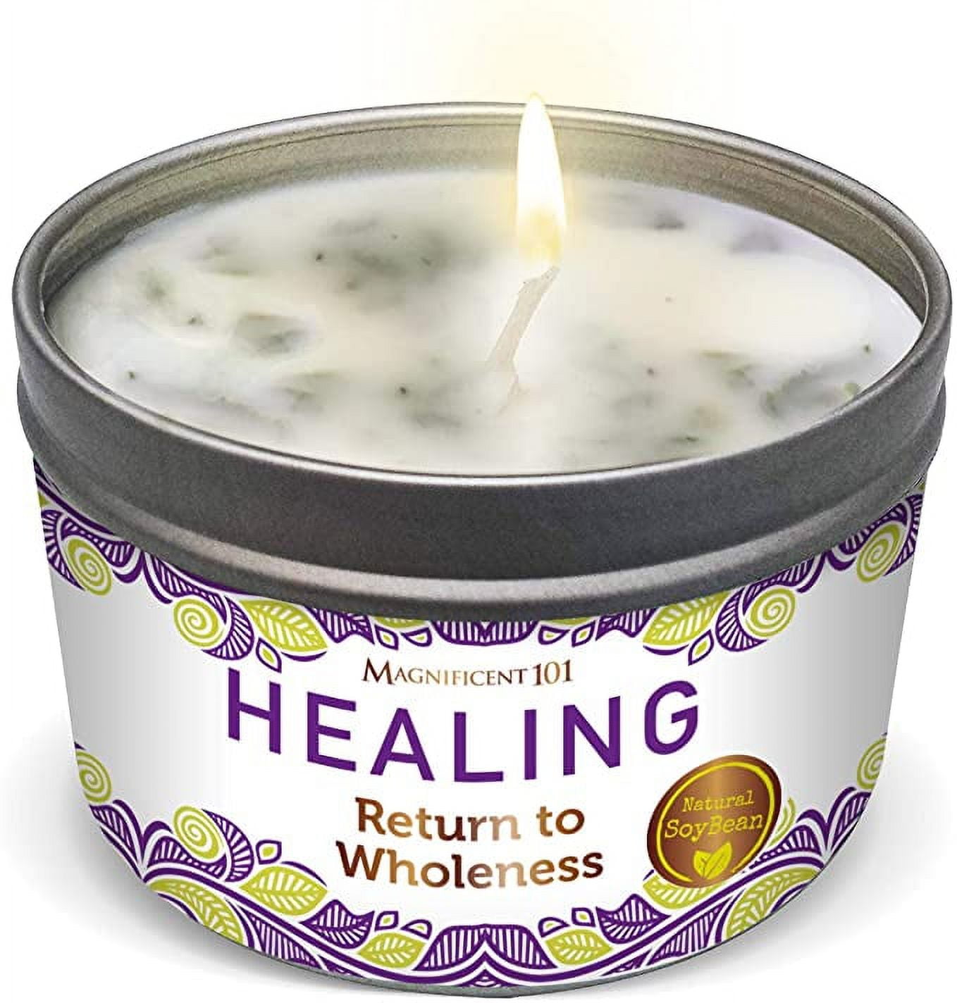 Healing Lavender Sage Soy Wax Aromatherapy Jar Candle