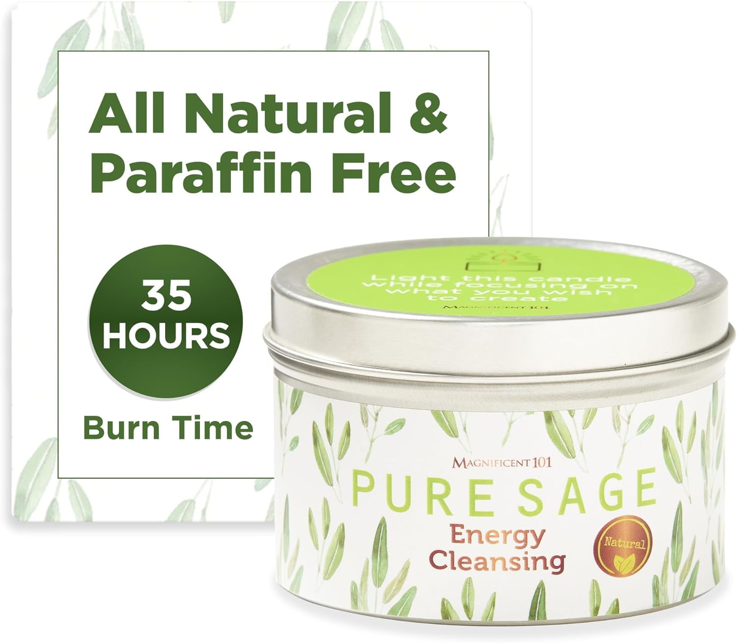 Pure White Sage Soy Wax Scented Jar Candle