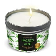 Magnificent 101 Long Lasting Sacred Aloe Scented Smudge Candle | 6 Oz - 35 Hour Burn | Soy Wax Candle for House Energy Cleansing, Purification, Manifestation & Chakra Healing | Good Vibes Only