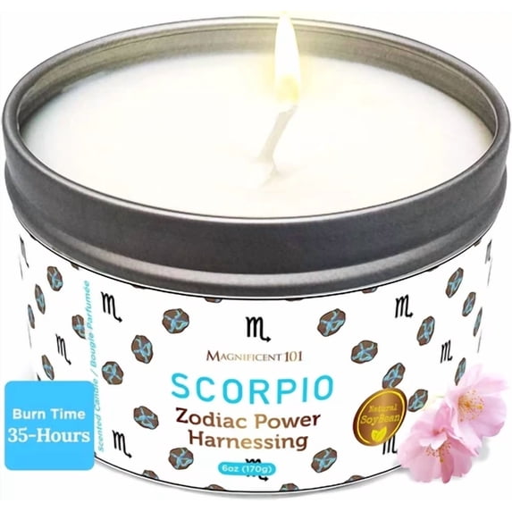 Magnificent 101 Scorpio Zodiac Power Harnessing Candle 6 Oz, 35 Hour Burn Time