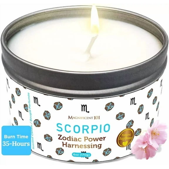 Magnificent 101 Scorpio Zodiac Power Harnessing Candle 6 Oz, 35 Hour Burn Time